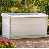 Resin 50 Gallon Deck Box with Seat