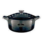 Cast Iron 24cm Round Casserole in Black
