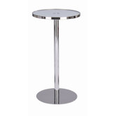 Cafe Bar Table in Frosted Chrome