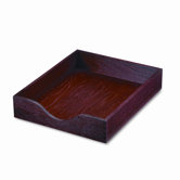 Hardwood Letter Stackable Desk Tray, Mahogany