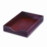 Hardwood Legal Stackable Desk Tray, Mahogany