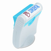 Clik! Premium Two-Color Message Stamp, CONFIDENTIAL, Pre-Ink/Re-Ink, Blue/Red