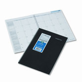 Ruled 14-Month Planner with Two-Piece Cover, 7-7/8 x 11-7/8, Black, 2013
