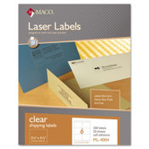 Matte Clear Laser Labels, 3 1/3 x 4 1/4, 300/Box