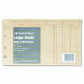 Extra Sheets for 4-Ring Ledger Binder, 8-1/2 x 5-1/2, 100/pack, 2012
