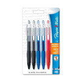 Gel Pens, Retractable, 1.0mm, 5/PK, Assorted