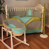 Maze Black Crib Bedding Collection
