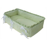 Personalized Cradle Linens in Sherbert Celery