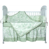 Crib Bedding Collection in Etoile Green