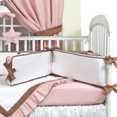 Crib Bumper in Classic Pink