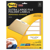 Super Sticky Removable File Folder Label, 450 Pack