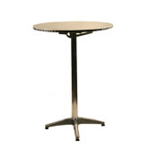 30" Round Top Aluminum Table - Bar Height