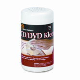 Cd/Dvd Cleaner Wet Wipes, 75/Tub