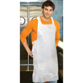 28" Polyethylene Apron in White
