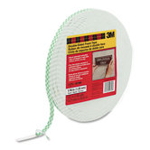 Double-Coated Foam Tape, 1/2" x 36 yards, White