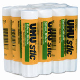 Stic Permanent Clear Application Glue Stick, 12/Pack