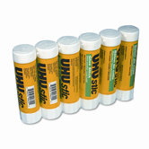 Stic Permanent Clear Application Glue Stick, 6/Pack