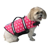 Designer Dog Life Jacket in Pink Polka Dot