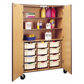 72" H Storage Cabinet with 3 Shelves and Optional Trays