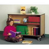 Mobile Double Sided Bookcase