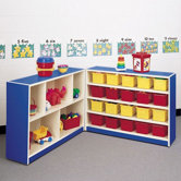 Koala-Tee 30" H Mobile Folding Storage Cabinet with Optional Trays