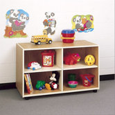 Koala-Tee Mobile Four Cubby Storage Shelves