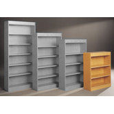 Library 44" H Three Shelf Single Sided Bookcase