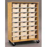 68" H Encore Double Sided Shelf Cabinet with Trays