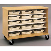 36" H Encore Double Sided Shelf Cabinet with Optional Storage Trays