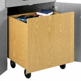 Library Modular Front Desk System - Depressible Book Truck