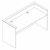 Library Modular Front Desk System - Workstation