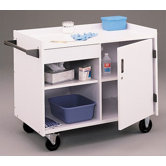 First Aid Rolling Mobile Medical Cabinet