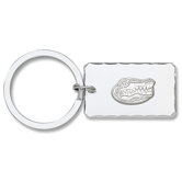 NCAA Silvertone Key Chain with Sterling Silver Logo