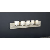 Wyndham Five Light Vanity Light  in Satin Nickel