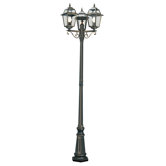 New Orleans Pillar Lantern in Black / Gold