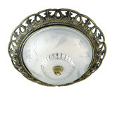 Flush Mount in Antique Brass