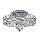 Traditional Five Light Semi Flush Mount in Chrome