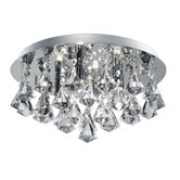 Hanna Four Light Semi Flush Mount in Chrome