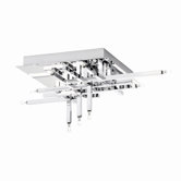 Lattice 11 Light Flush Ceiling Light in Chrome