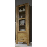 Vitrine "Okay" aus Eichenfurnier massiv ge&ouml;lt