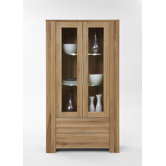 Vitrine "Balder" mit 2 Glast&uuml;ren und 2 Schubladen