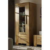 Vitrine "Balder" mit 1 Glast&uuml;r und 2 Schubladen