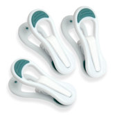 36 Pack Soft Touch Universal Grip Clips in White and Blue