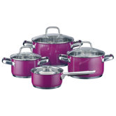 Trend Stainless Steel 4 Piece Cookware Set in Purple