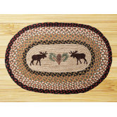 Moose and Pinecone Novelty Rug