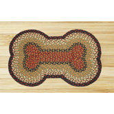 Burgundy/Mustard Dogbone Novelty Rug
