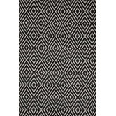 Woven Diamond Black/Ivory Rug