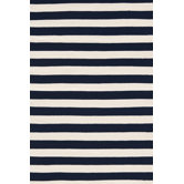 Trimaran Navy/Ivory Striped Rug