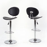 MaMessina Chrome Barstool in Black