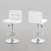 Flame Barstool in White